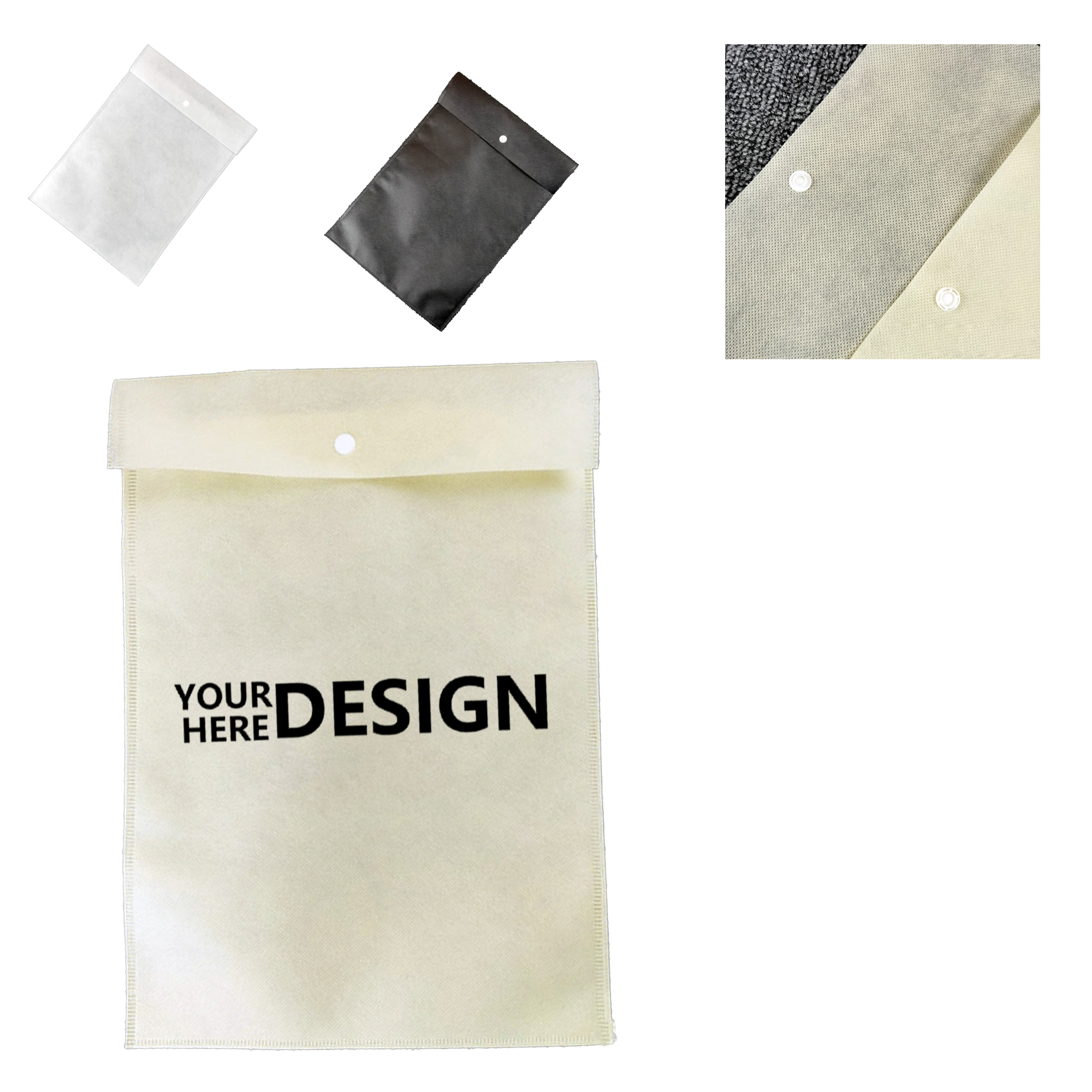 Non-Woven Fabric Hidden Button Storage Bag 1