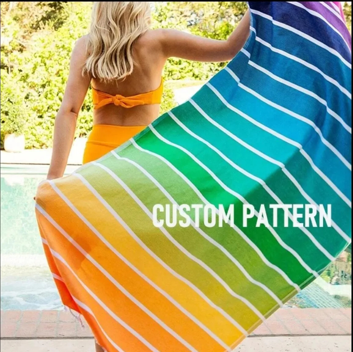 Microfiber rainbow beach towels 4