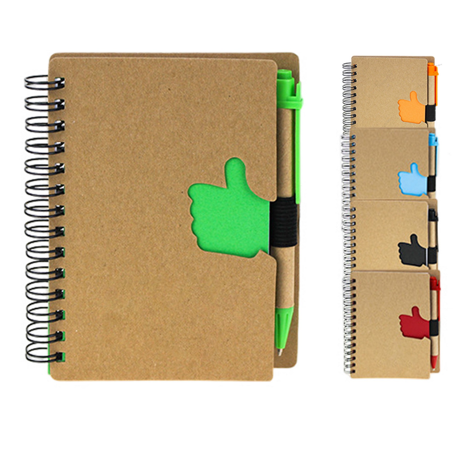 Thumb Up Eco Spiral Notebook W/Pen 6