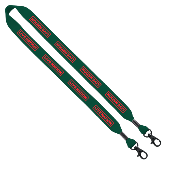 3/4" Cotton Double Lobster Clip Lanyard 13
