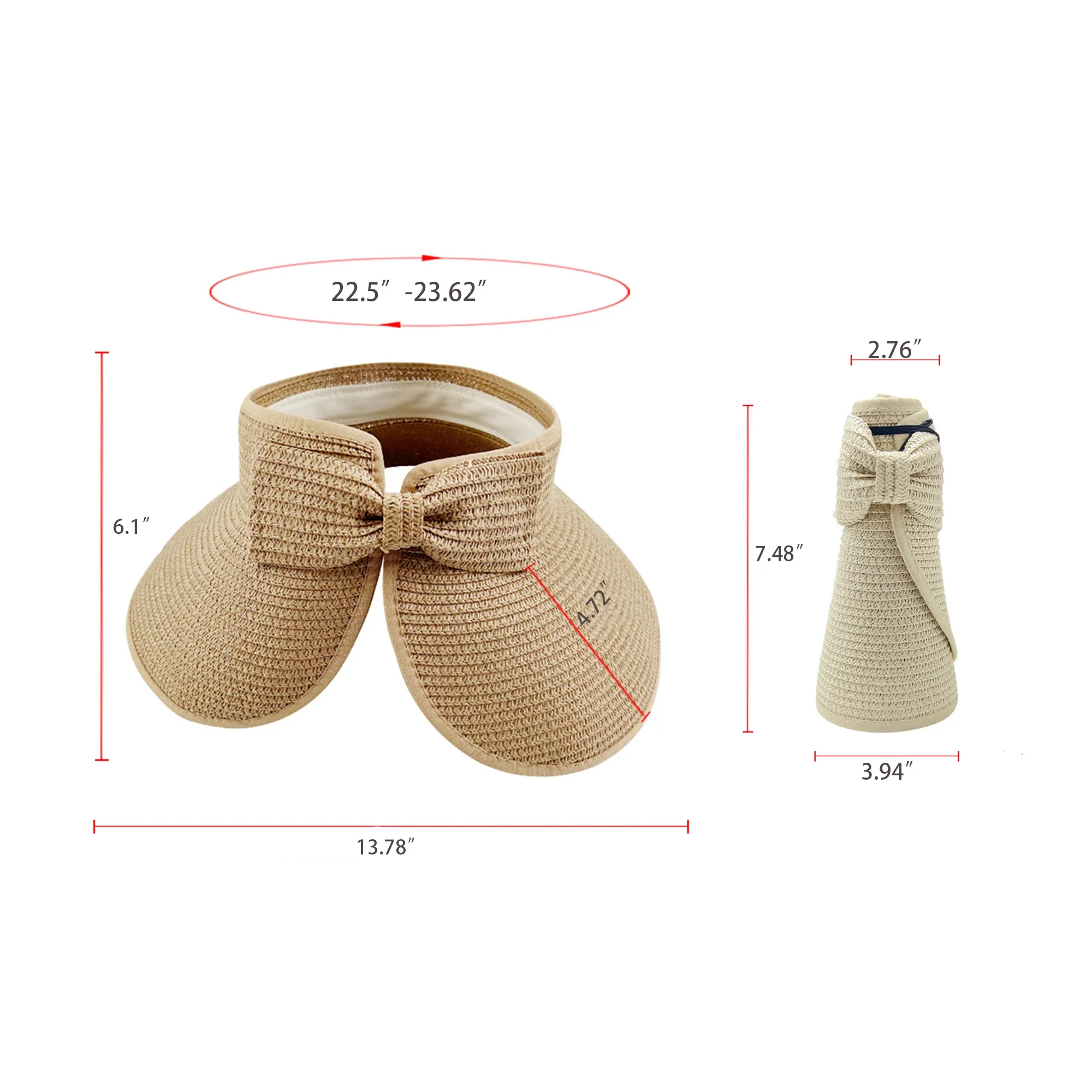 Foldable Beach Sun Straw Hat Outdoor Caps 4