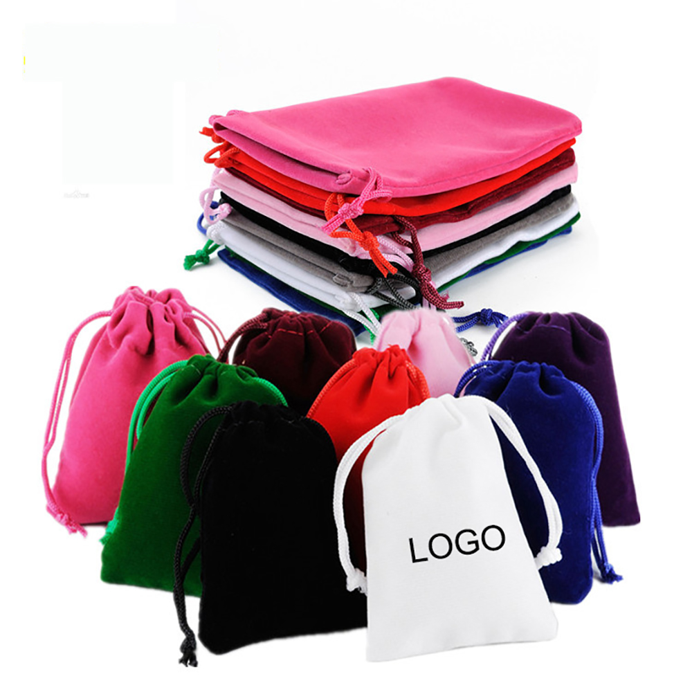 Flannel Cloth Pouch With Drawstring 1