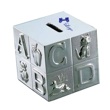 Nickel Plated ABC Block Bank 2