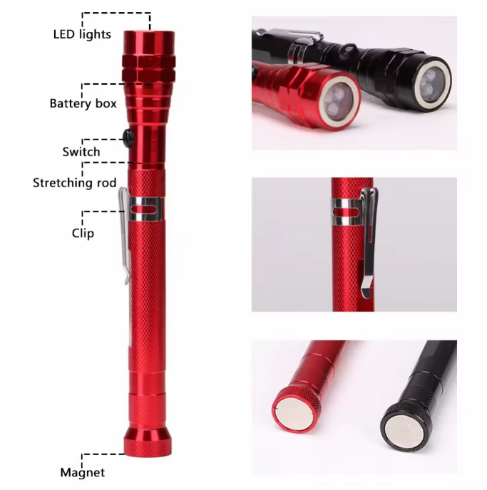 Magnetic Pickup Tool LED Flashlight with Extendable Neck 5