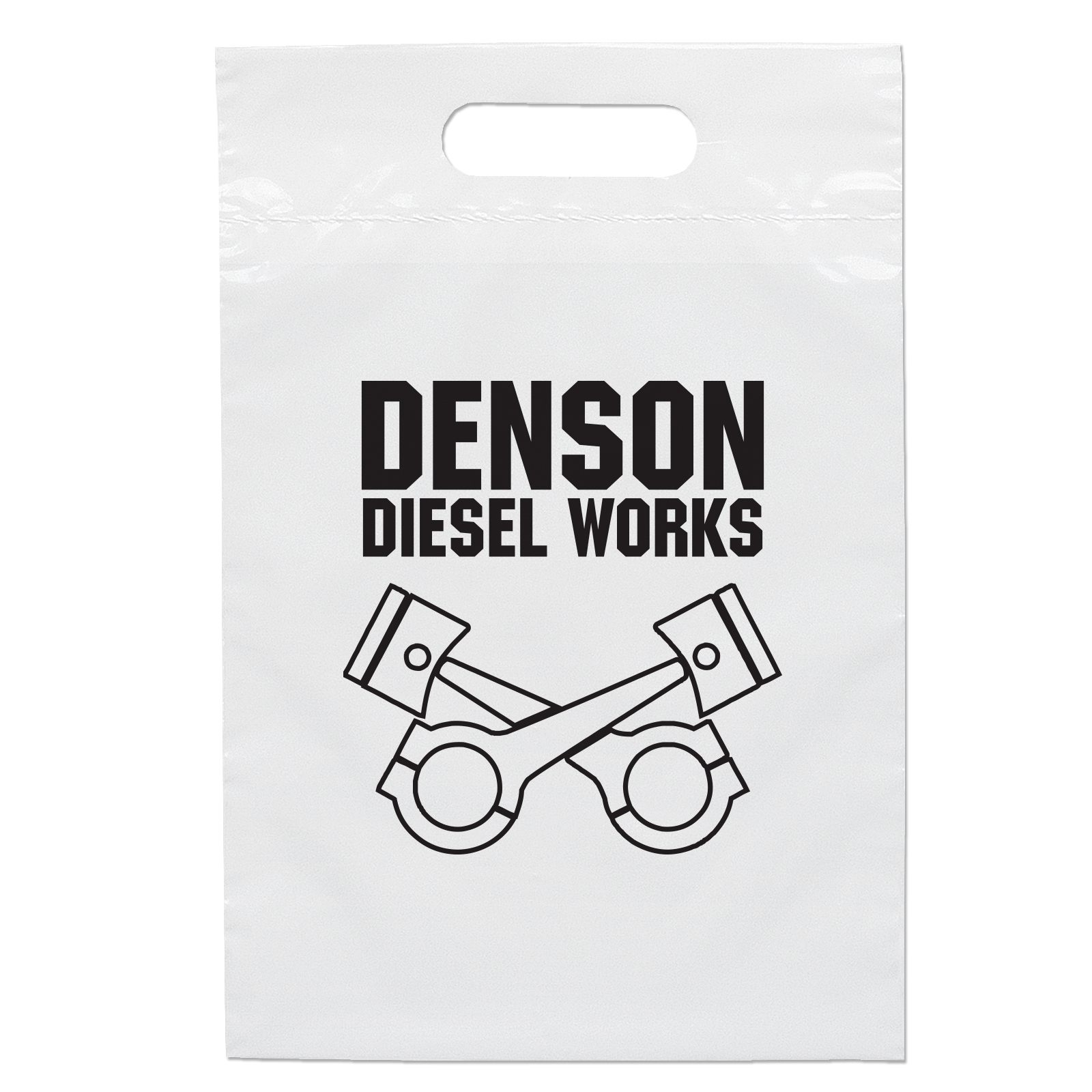Die Cut Handle Bag - 9 1/2W x 14H - Flexo Ink Print 5