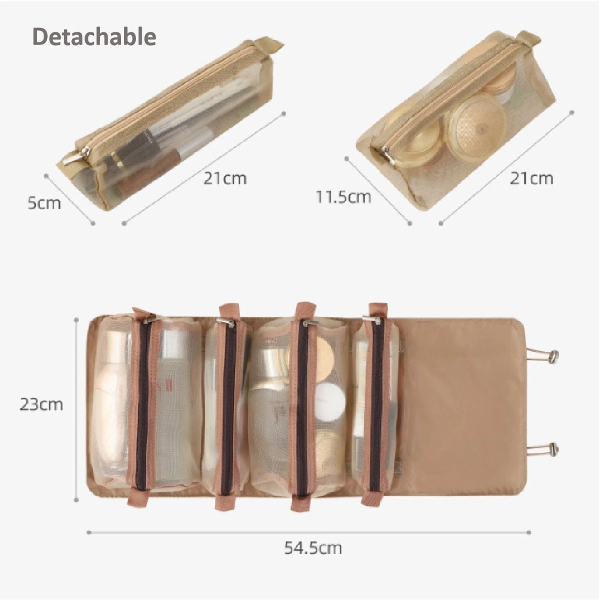 4 In 1 Detachable Cosmetic Bag Foldable 4