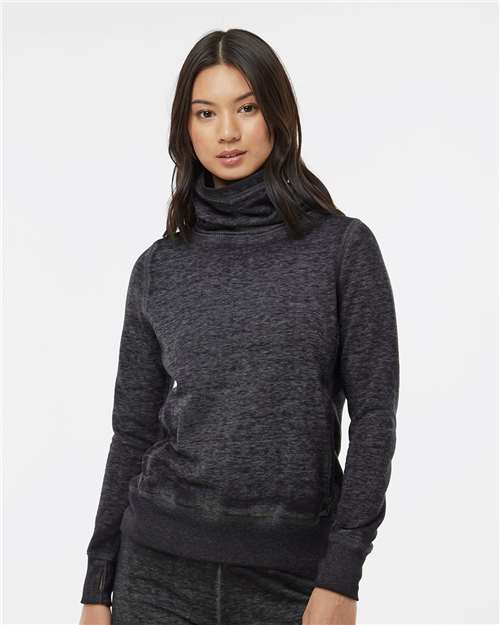 Women's Zen Fleece Cowl Neck Sweatshirt - 8930 7