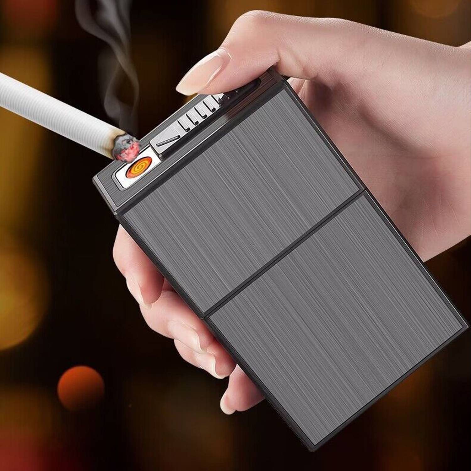 20 Count Waterproof Cigarette Case w/ Lighter 6