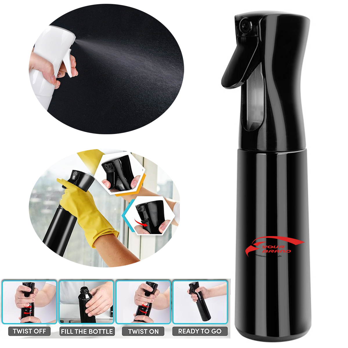 7Oz. Continuous Fine Mist Spray Bottle Hair Skincare 2