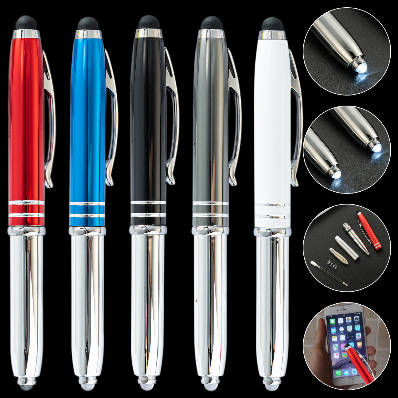 Lightup Ballpoint Metal Pen 1