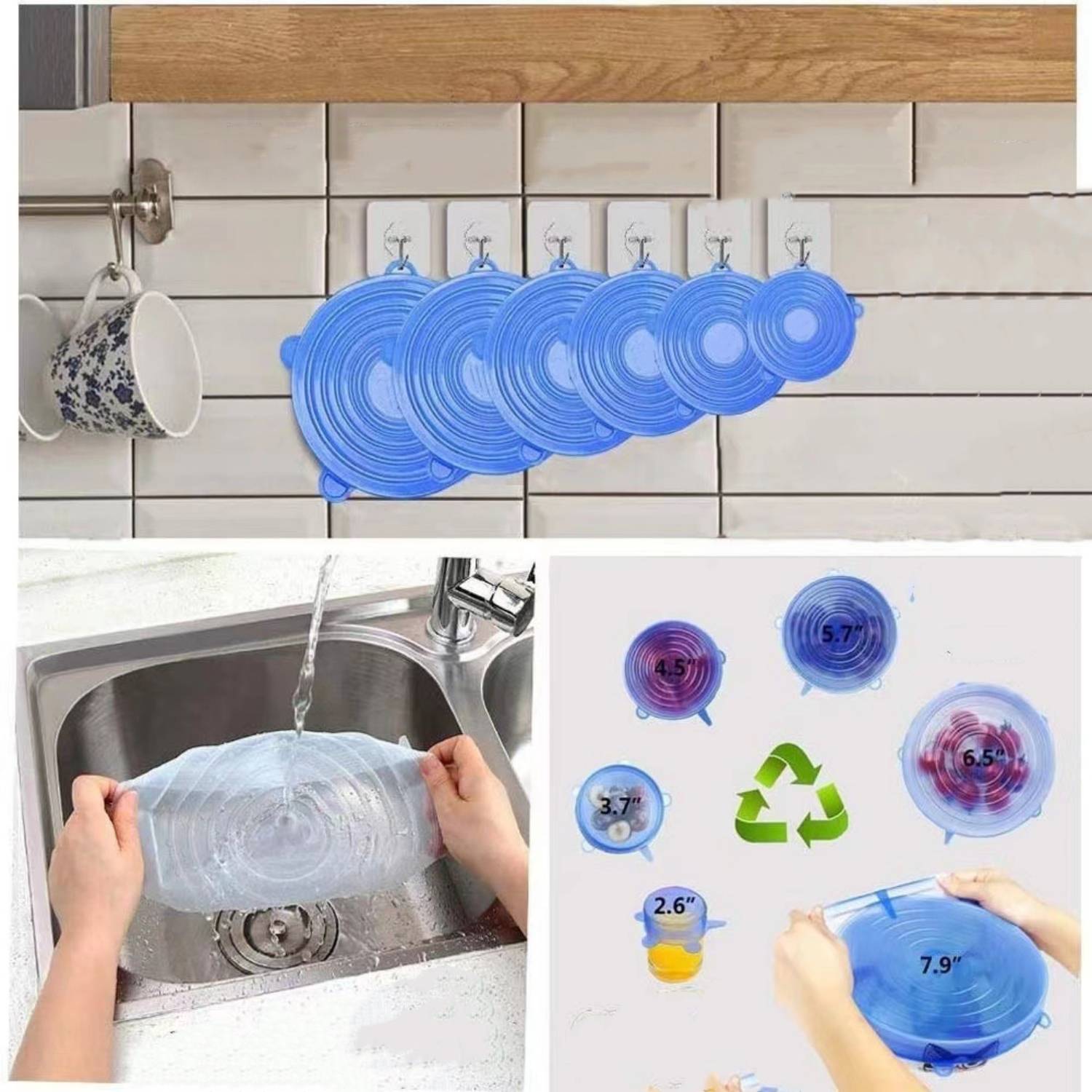 Silicone Food Cover Set of 6 2