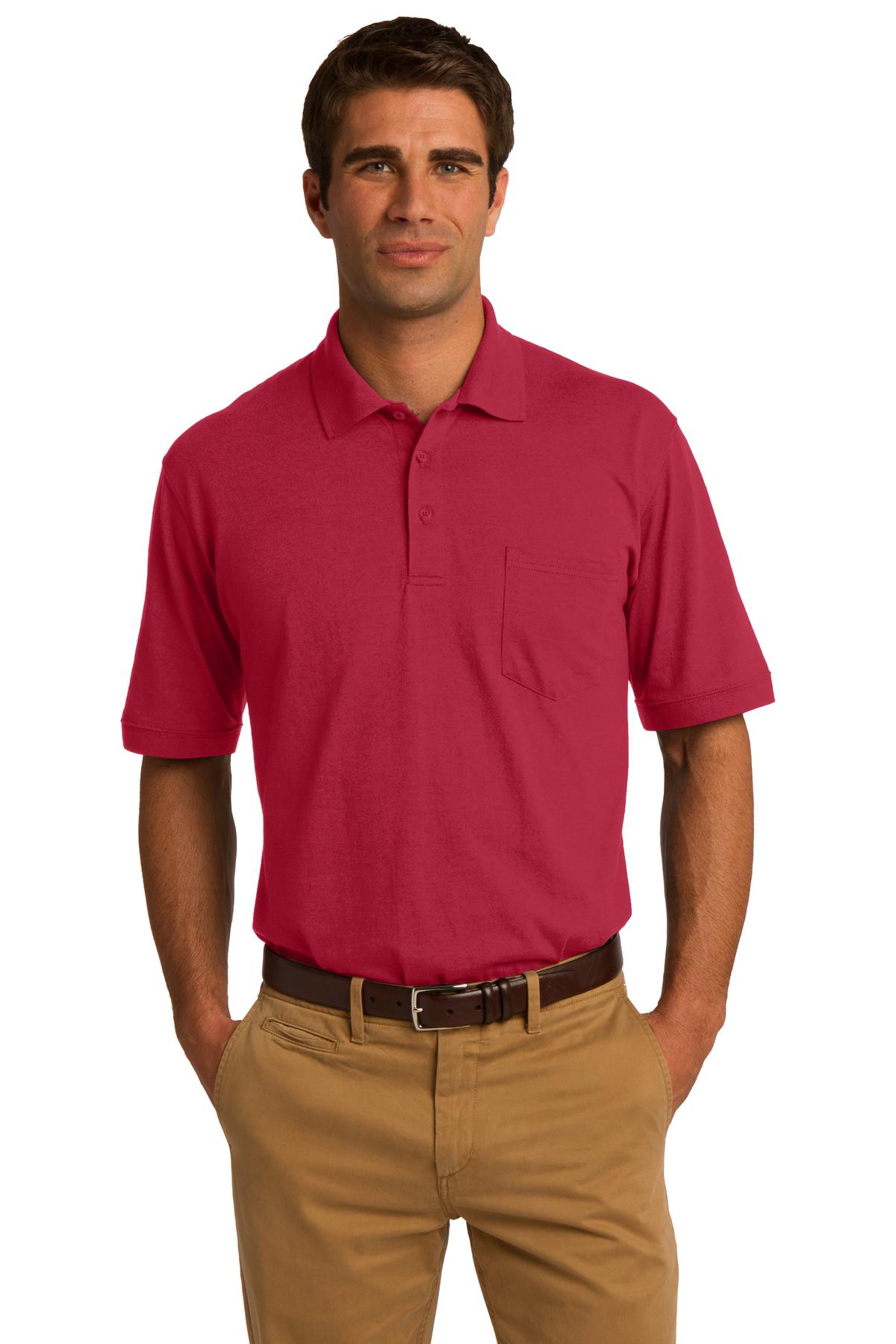 Port & Co Core Blend Jersey Knit Pocket Polo. KP55P 9