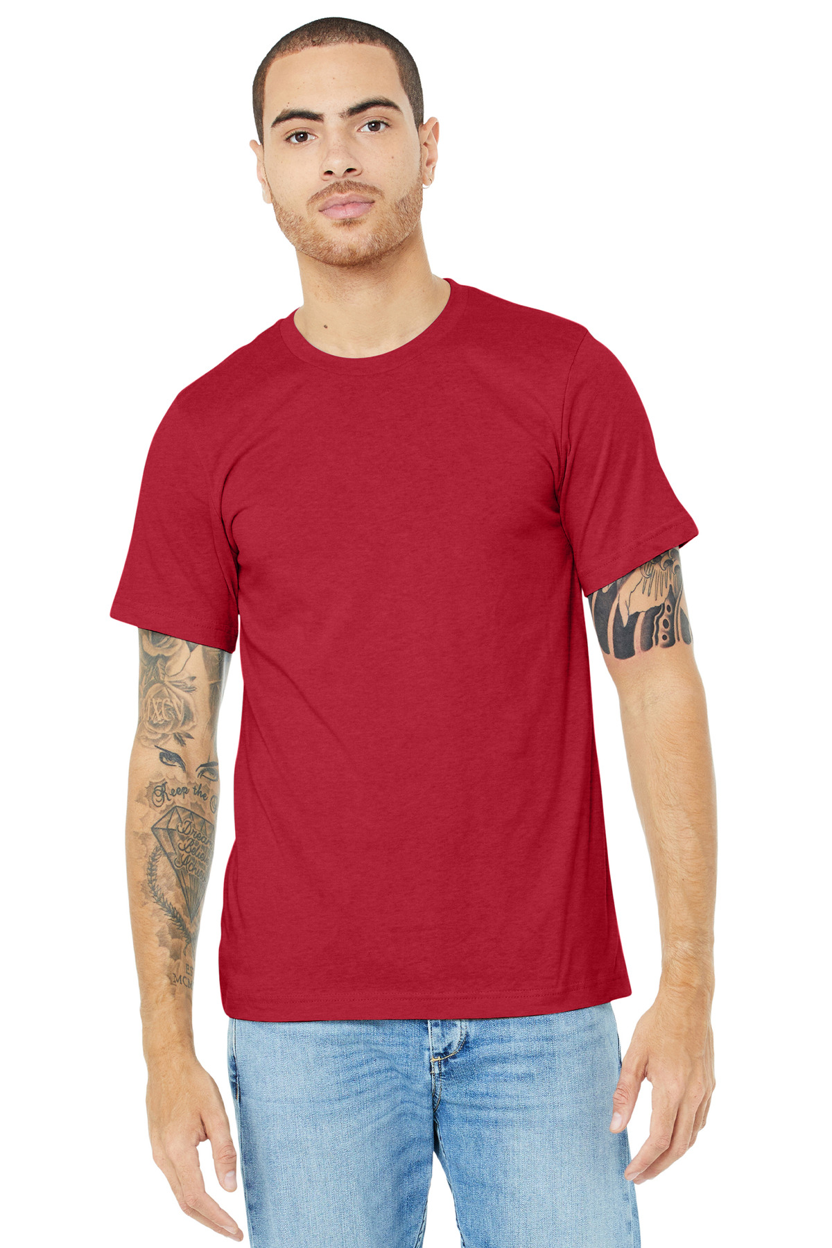 BELLA+CANVAS Unisex Heather CVC Short Sleeve Tee. BC3001CVC 475