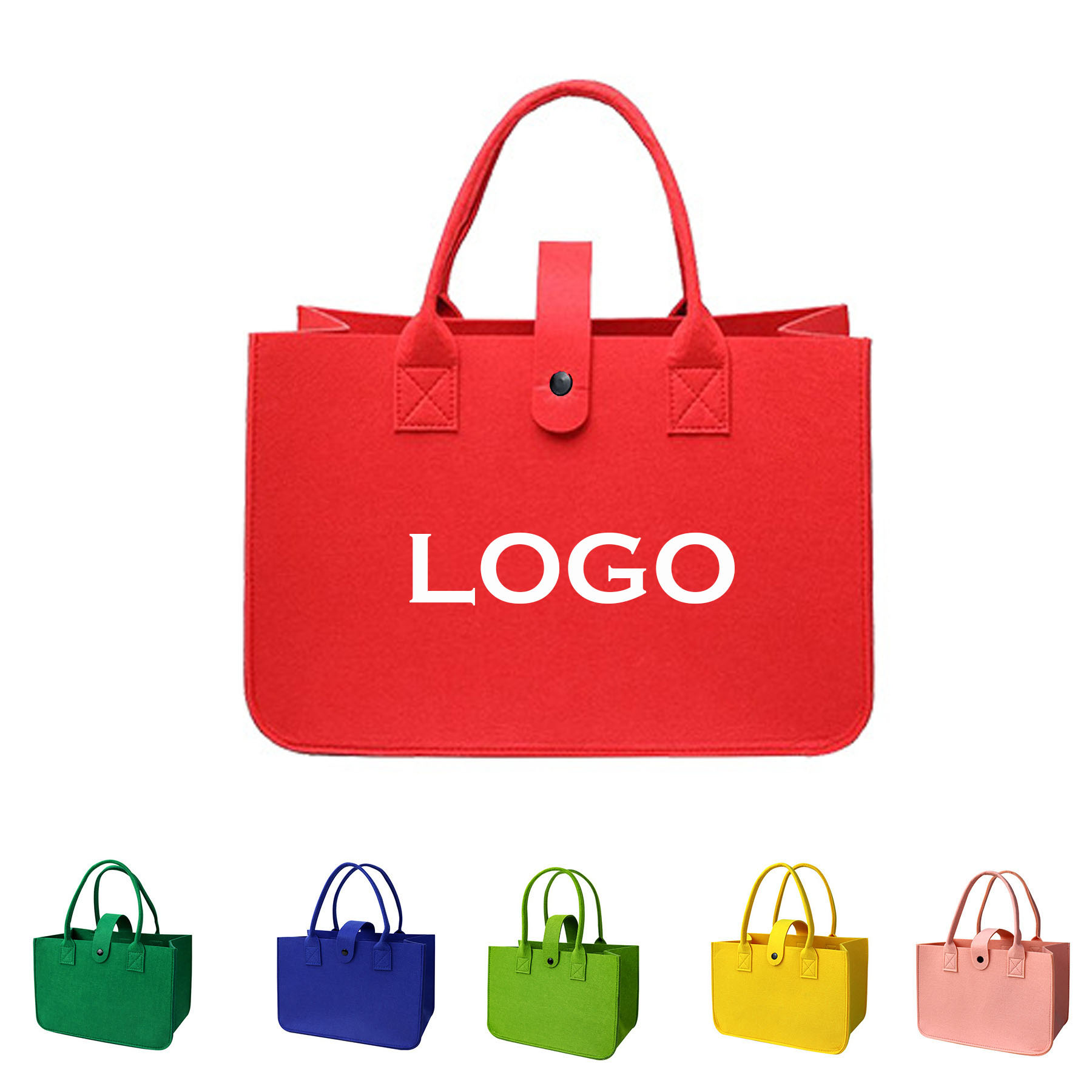Felt Handbag, custom tote bag with logo imprint 1