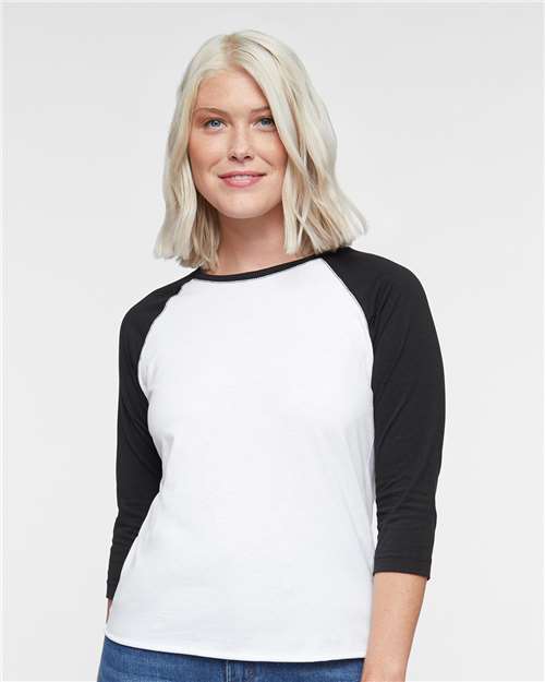 Women's Baseball Fine Jersey Three-Quarter Sleeve Tee - 3530 31