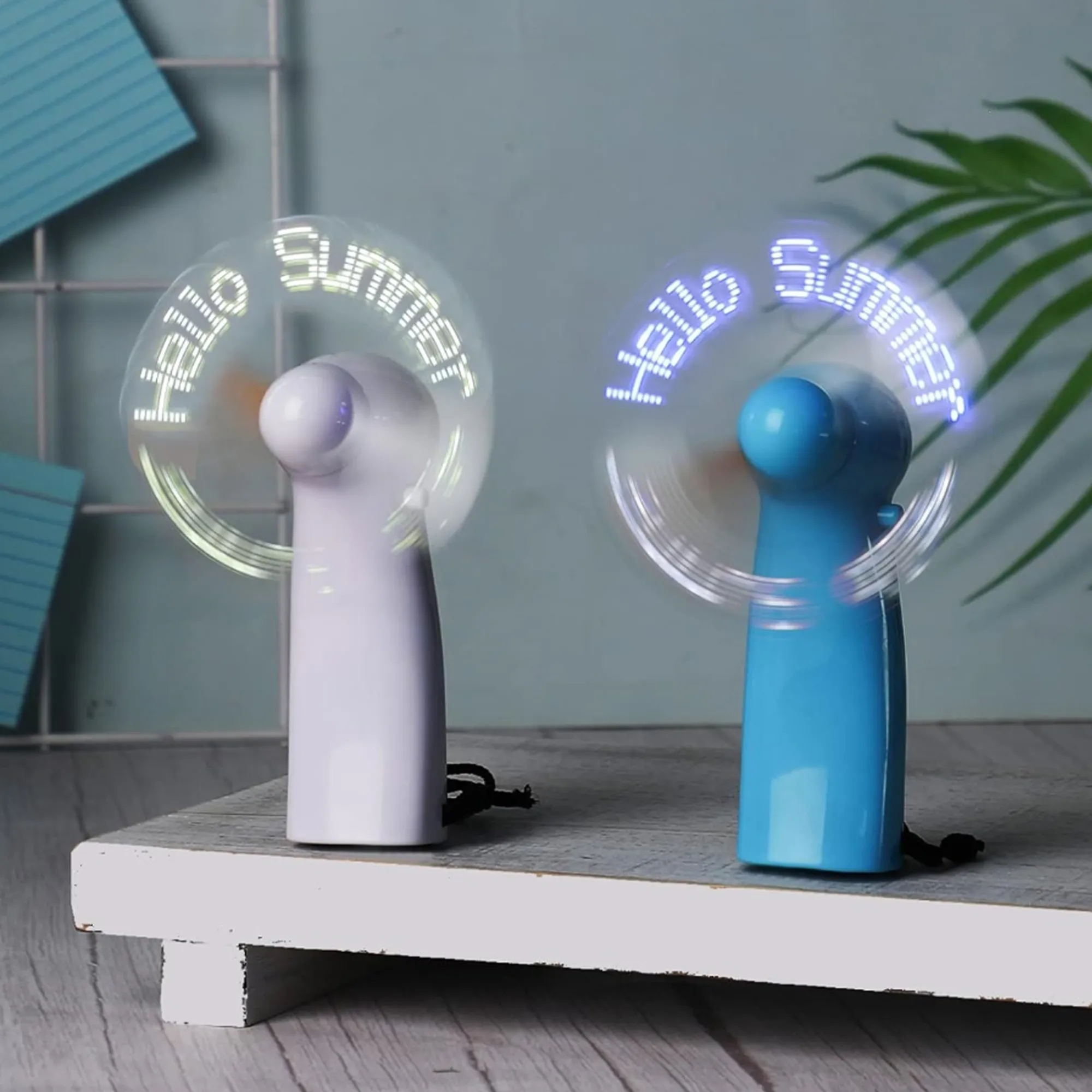 Handheld LED Illuminated Letter Fan 7