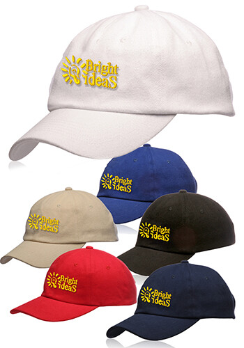 6 Panel Unconstructed Brushed Cotton Caps