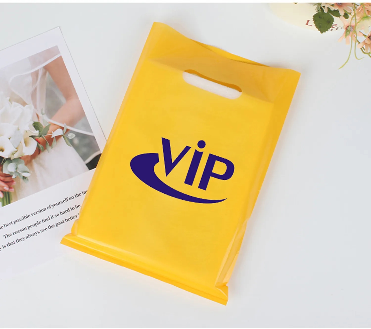 Die Cut Fold-Over Reinforced Plastic Bag 4