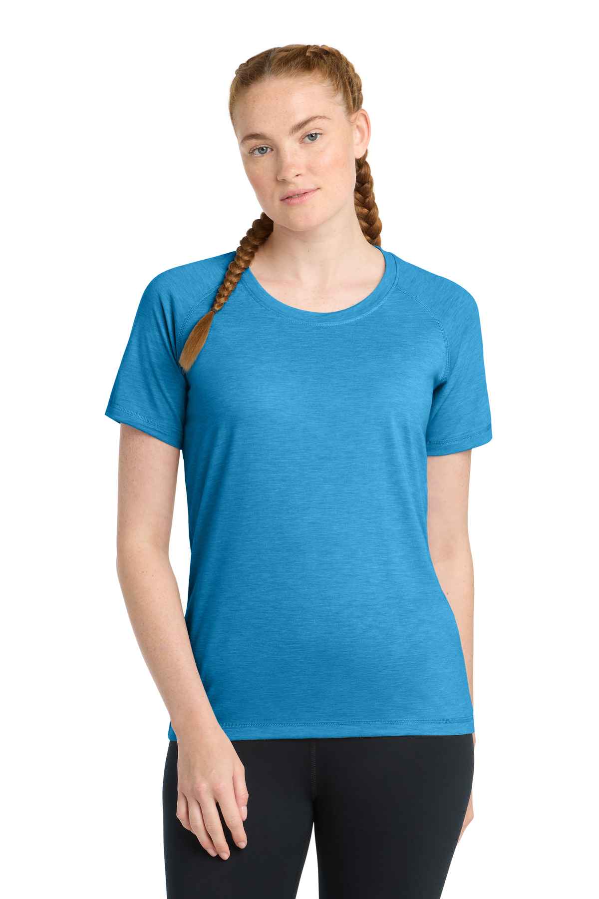 Sport-Tek Women's PosiCharge Tri-Blend Wicking Scoop Neck Raglan Tee. LST400 73
