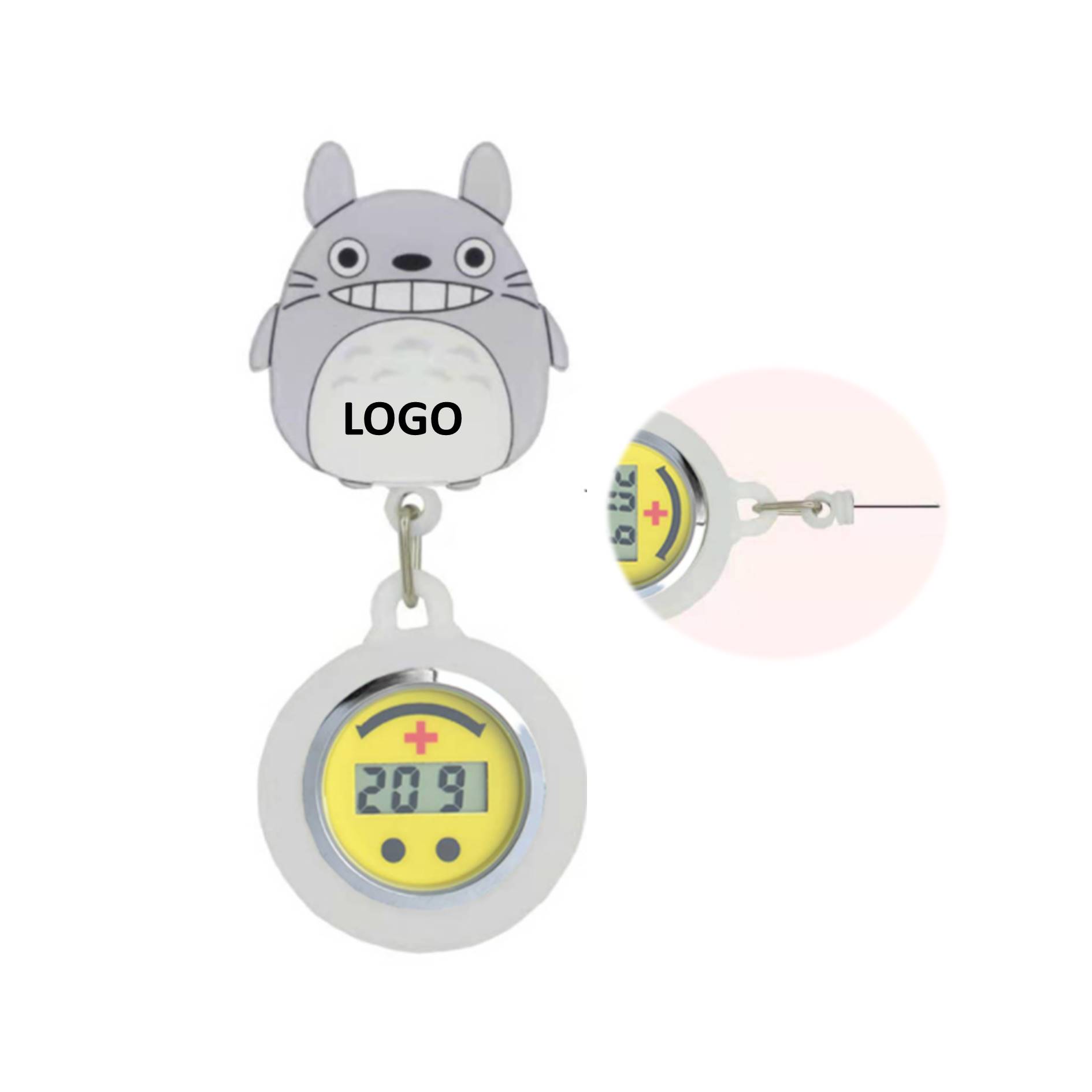 Stretchable Silicone Pocket Digital Display Nurse Watch 1