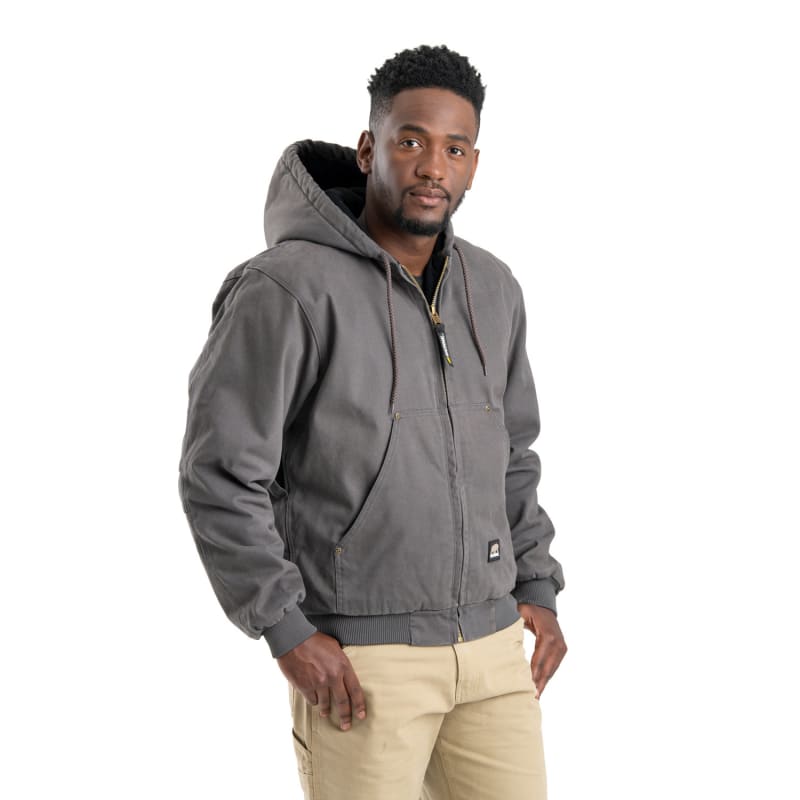 Berne Men's Highland Washed Cotton Duck Hooded Jacket 7