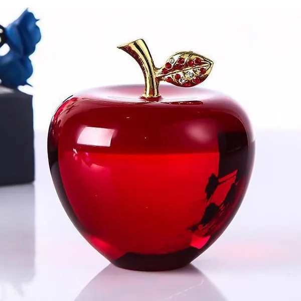 Crystal Glass Red Christmas Apples 8