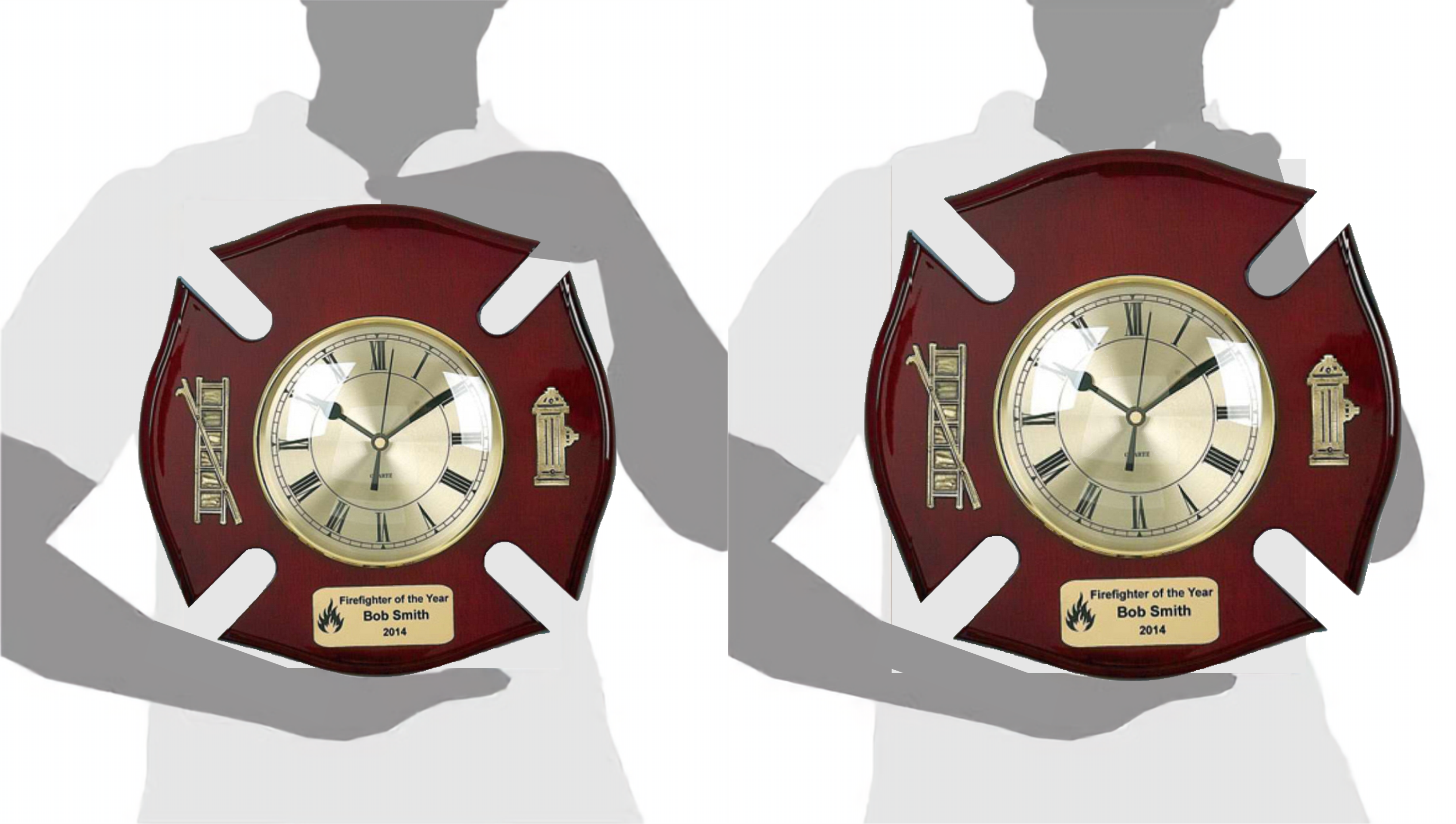 Piano Finish Fire Specialty Shield Award/Clock 5