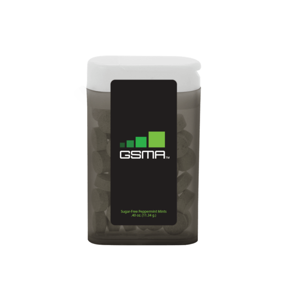 1 1/2" x 2 1/2" Rectangular Flip-Top Mint Dispenser 10