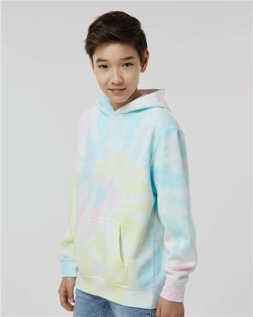 Youth Midweight Tie-Dyed Hooded Sweatshirt - PRM1500TD 28