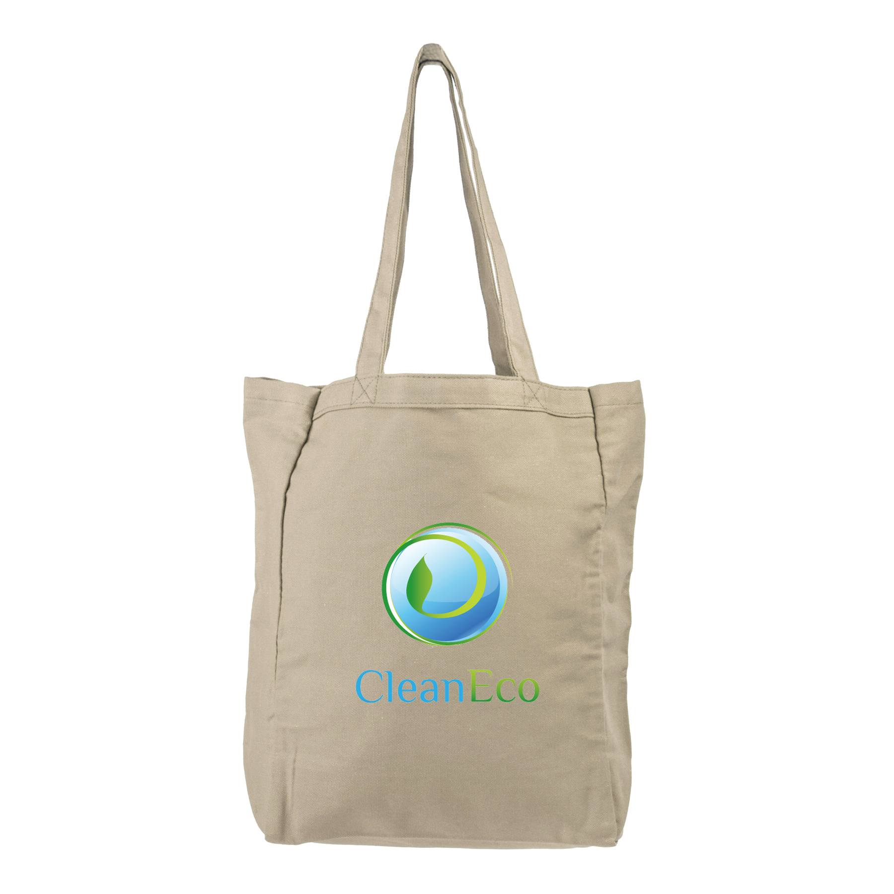 10 oz. Natural Large Gusset Cotton Canvas Tote Bag 2