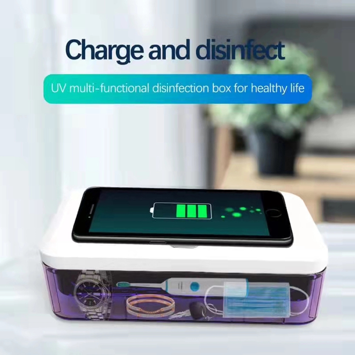 360 Degree Circulating UV Sterilization Box With Charger 3