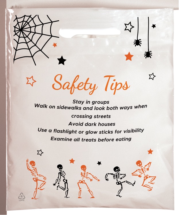 Halloween Scatter Design 2 Plastic Bag (7.5" x 9") 3