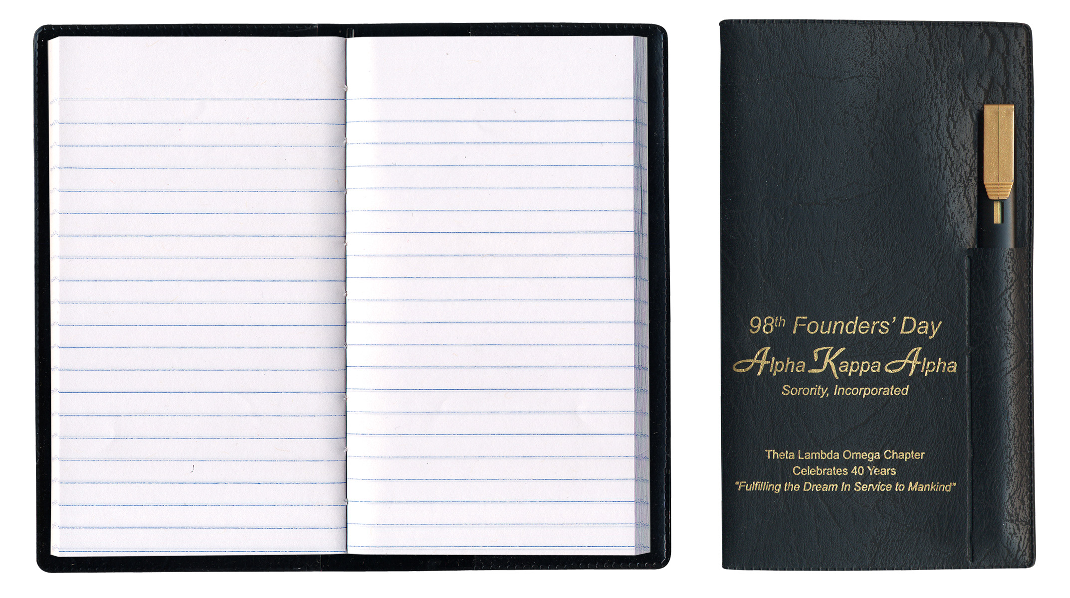 Executive Vinyl Cover Tally Book with Pen 10