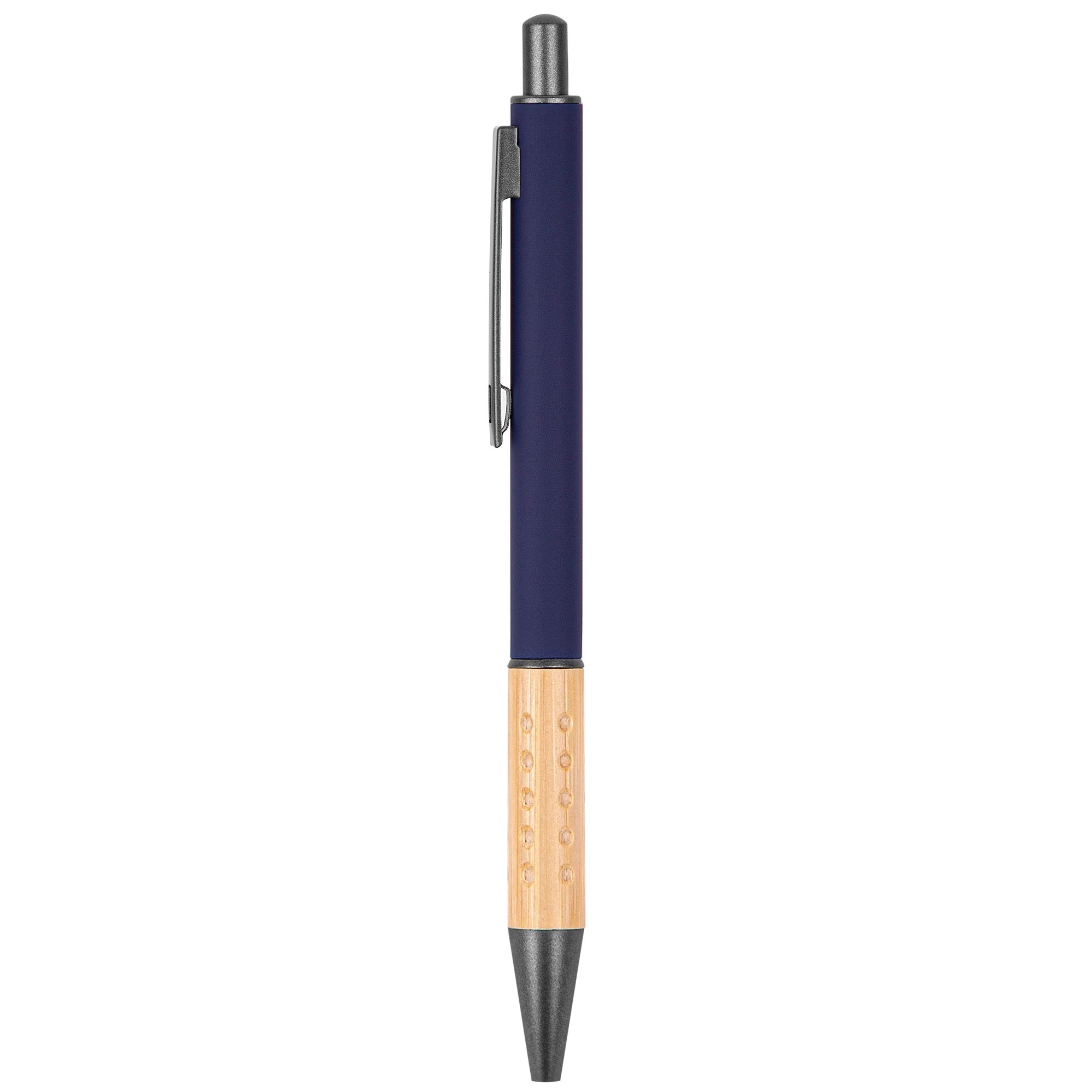 The Gosford Gunmetal Click-Action Ballpoint Pen with Bamboo 7