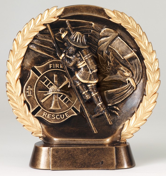 Fireman High Relief Circular Plate Award 1