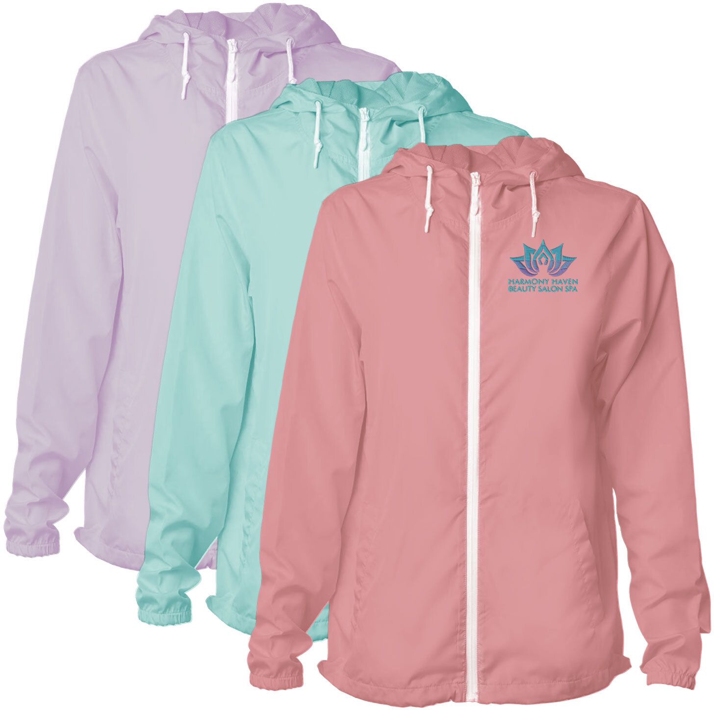 ADULT LT WT WINDBREAKER ZIP JKT-EMB 10
