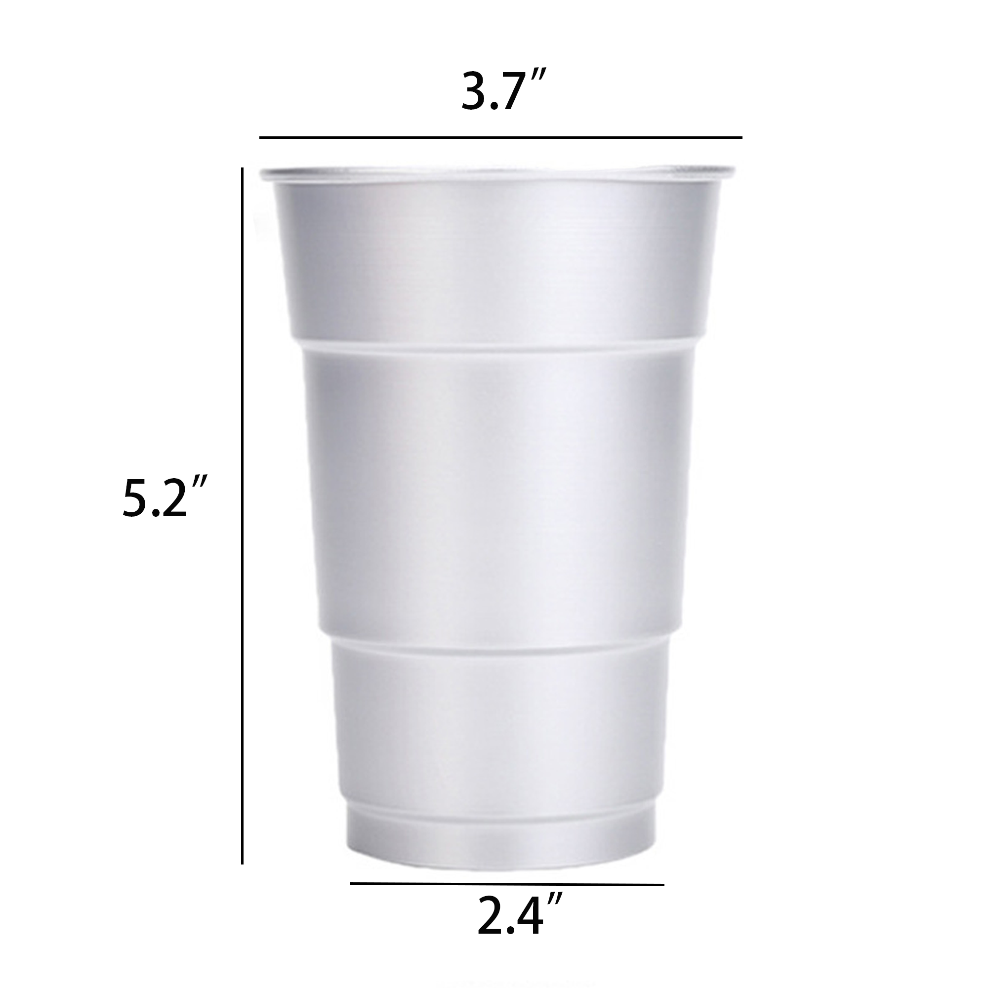 16oz Disposable Aluminum Beer Tumbler 2