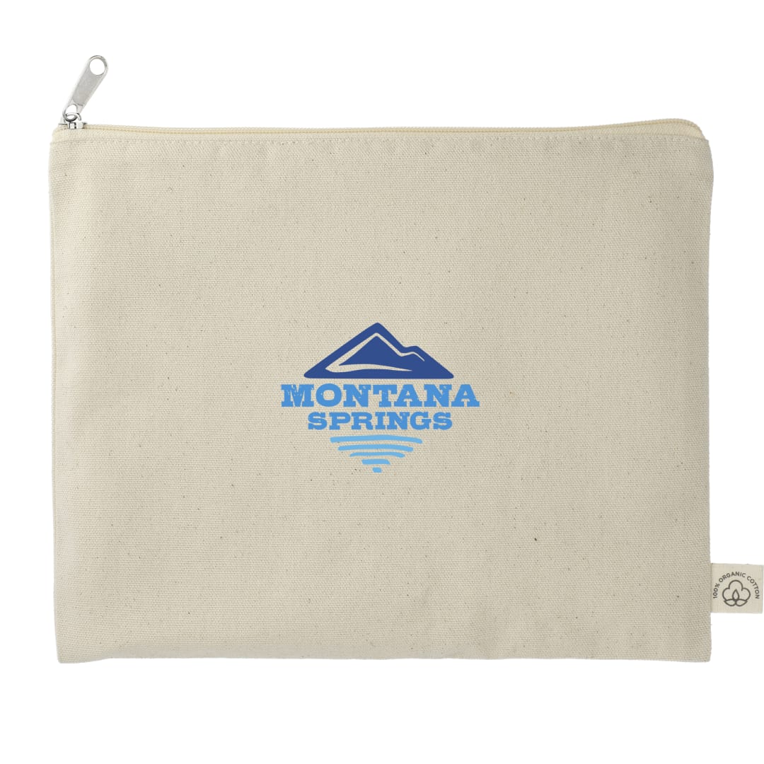 Organic Cotton Flat Travel Pouch 17