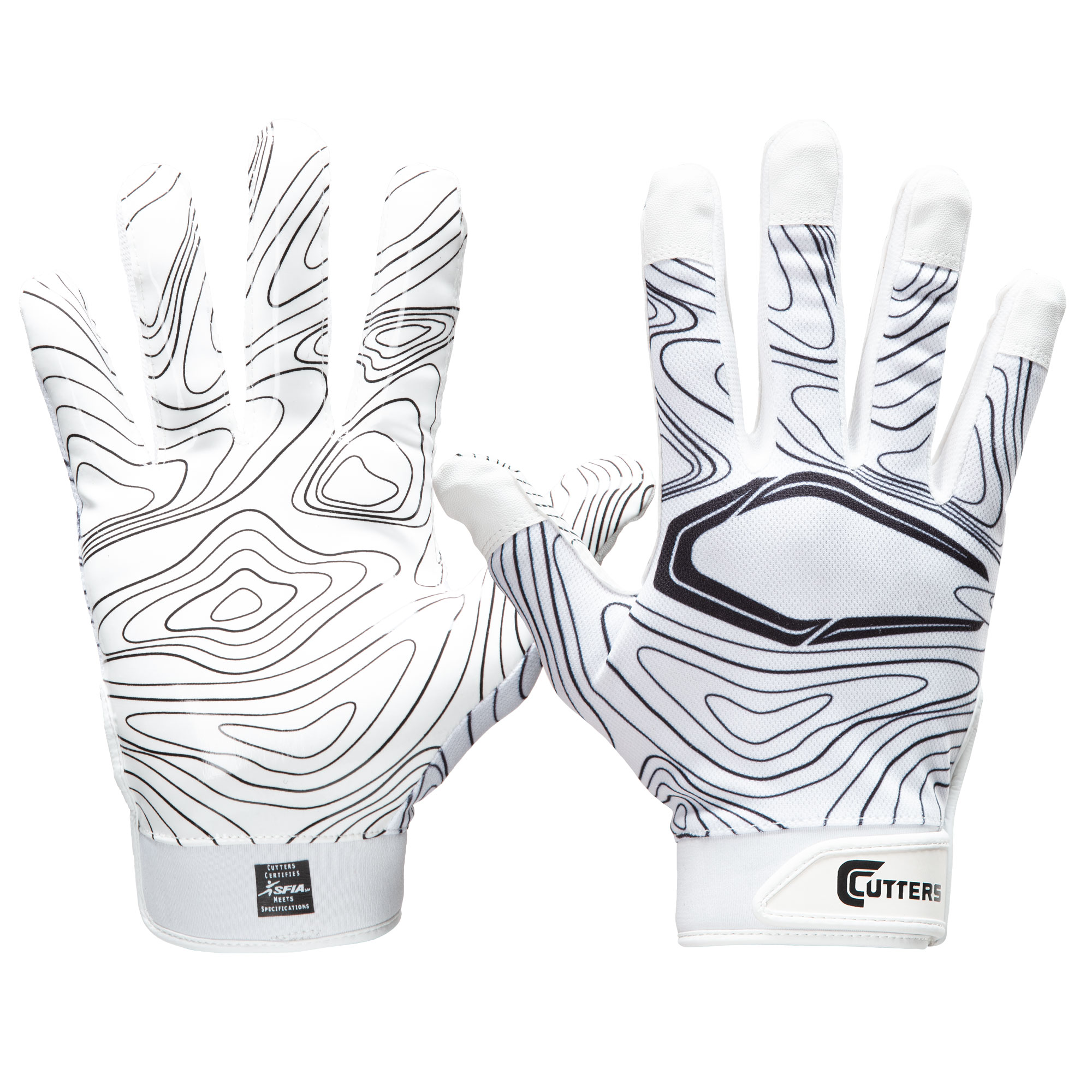 Game Day Receiver Glvs White Topo 2