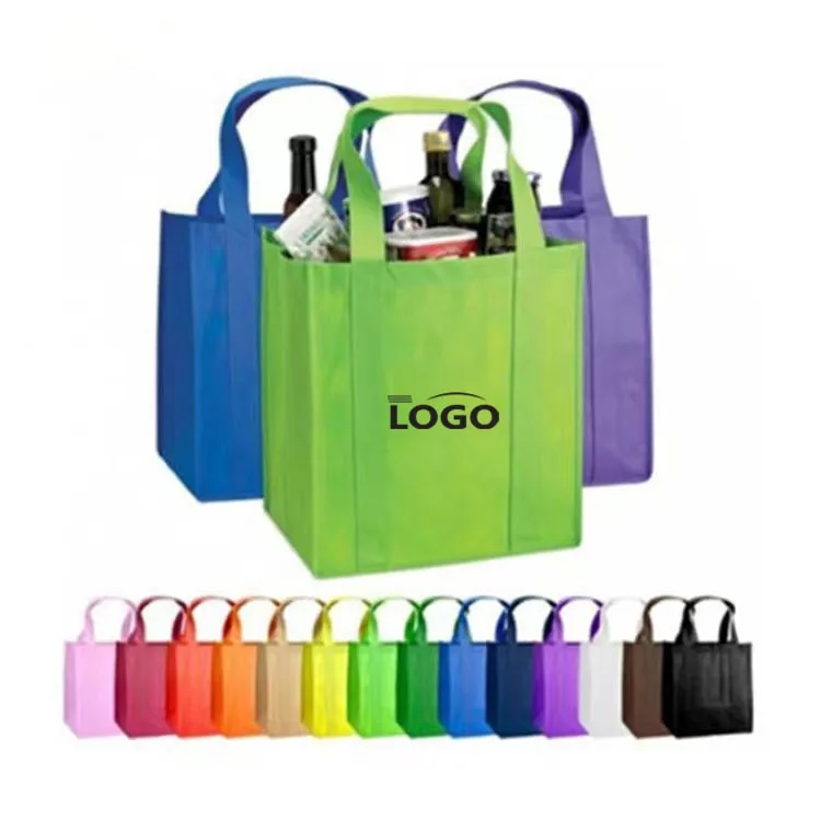 Multi-Color Reusable Non-Woven Grocery Bags 2