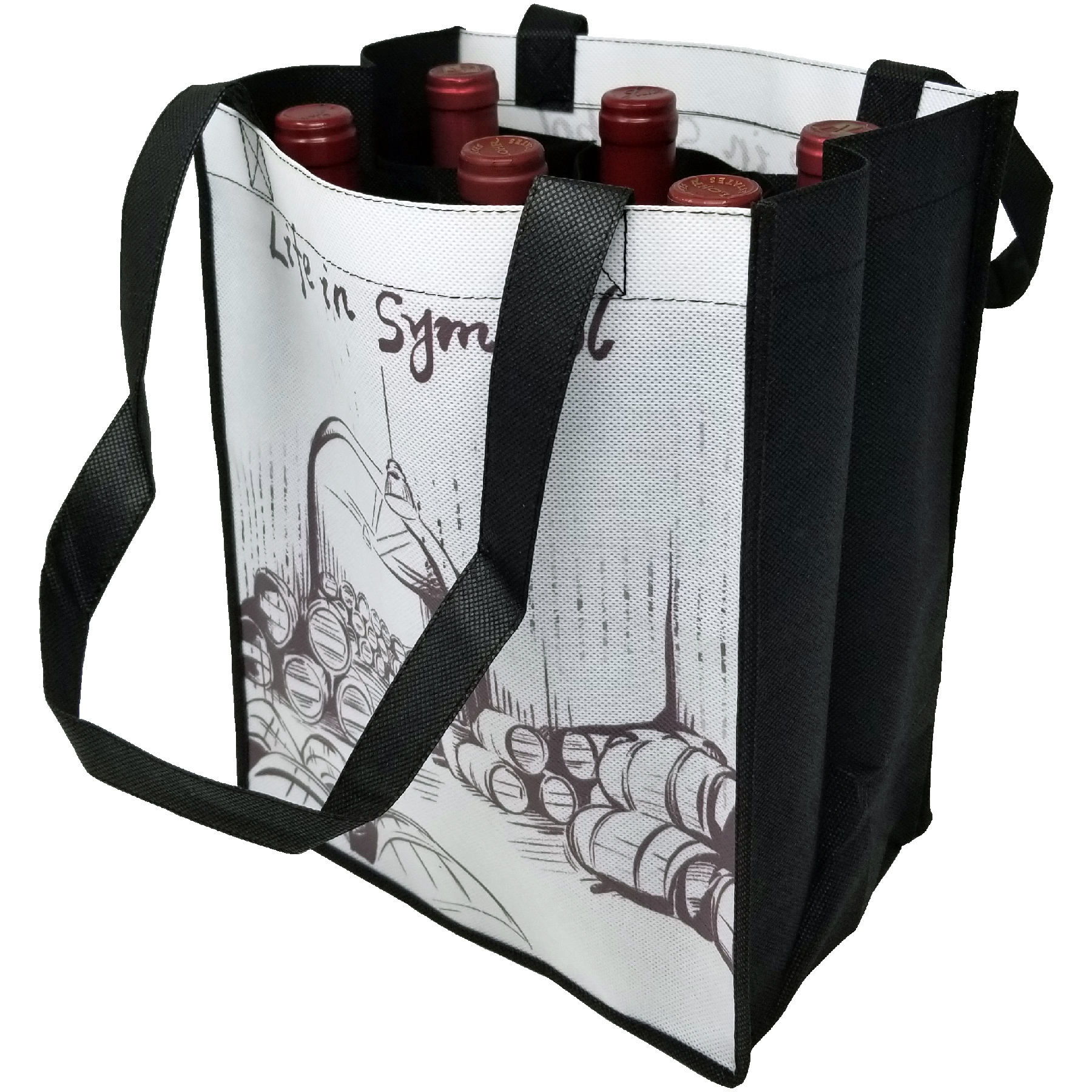 Magic Laminated Wine Bag - Holds 6 Bottles 1