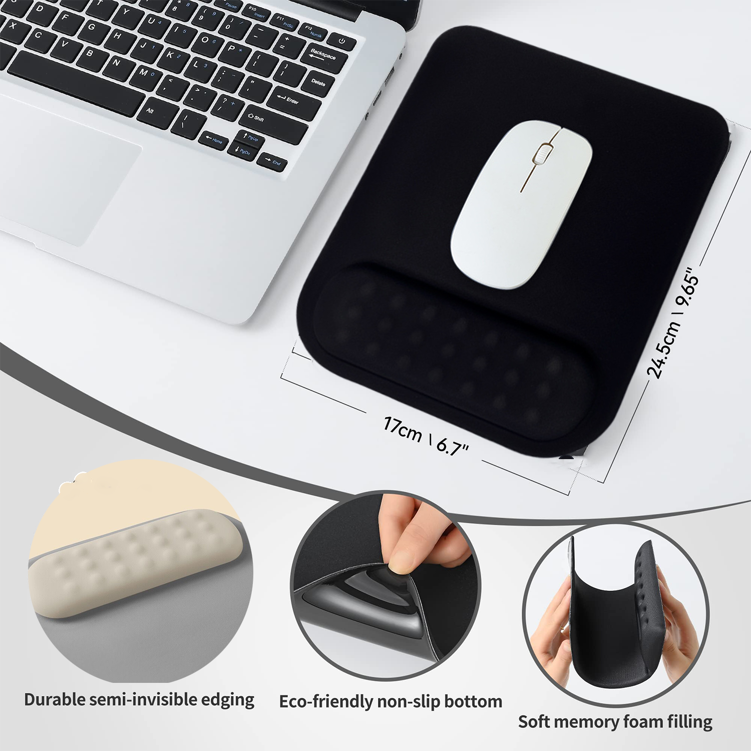 Comfy Portable Ergonomic Waterproof Wrist Rest Mouse Pad 1