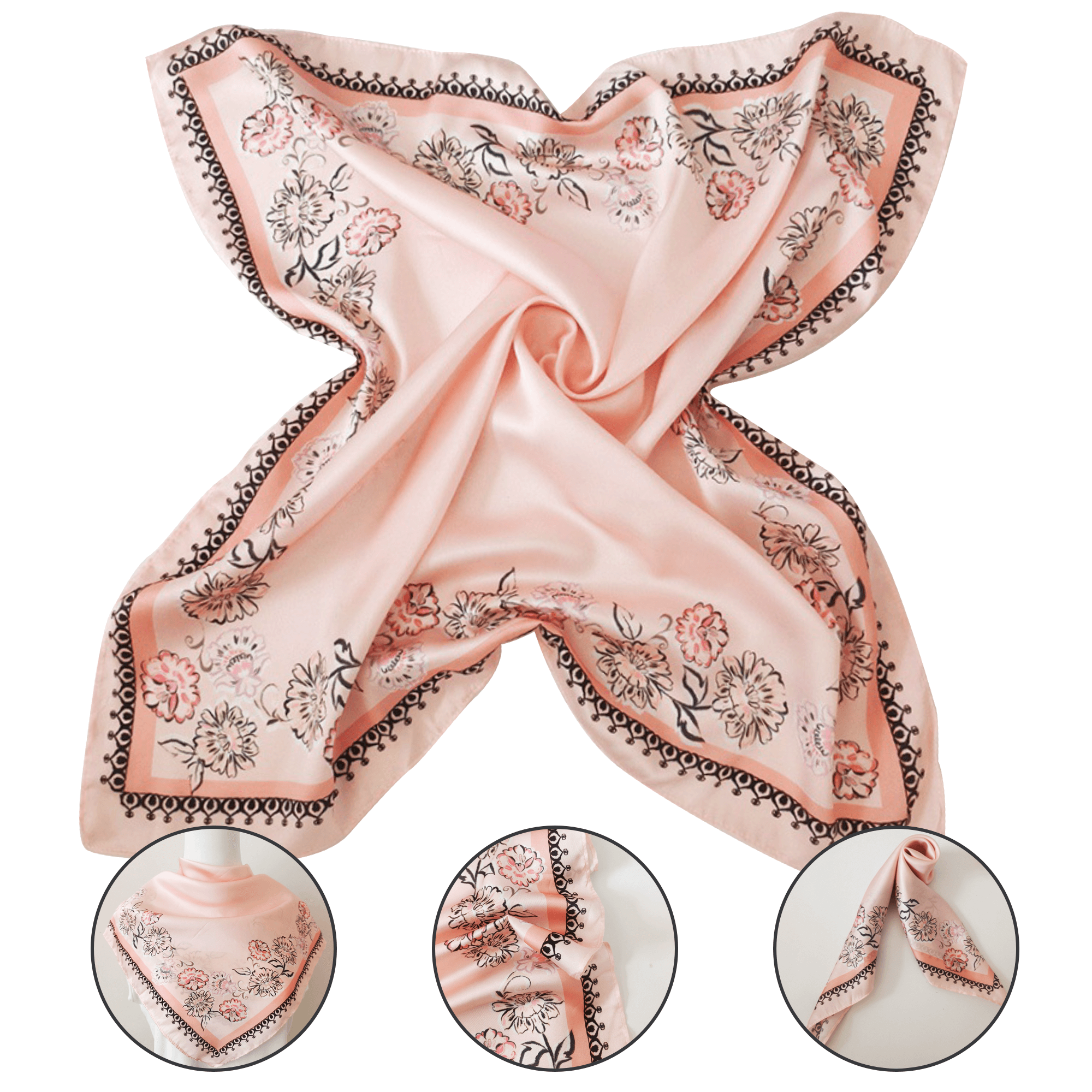 Personalized Imitation Silk Head Scarve 2