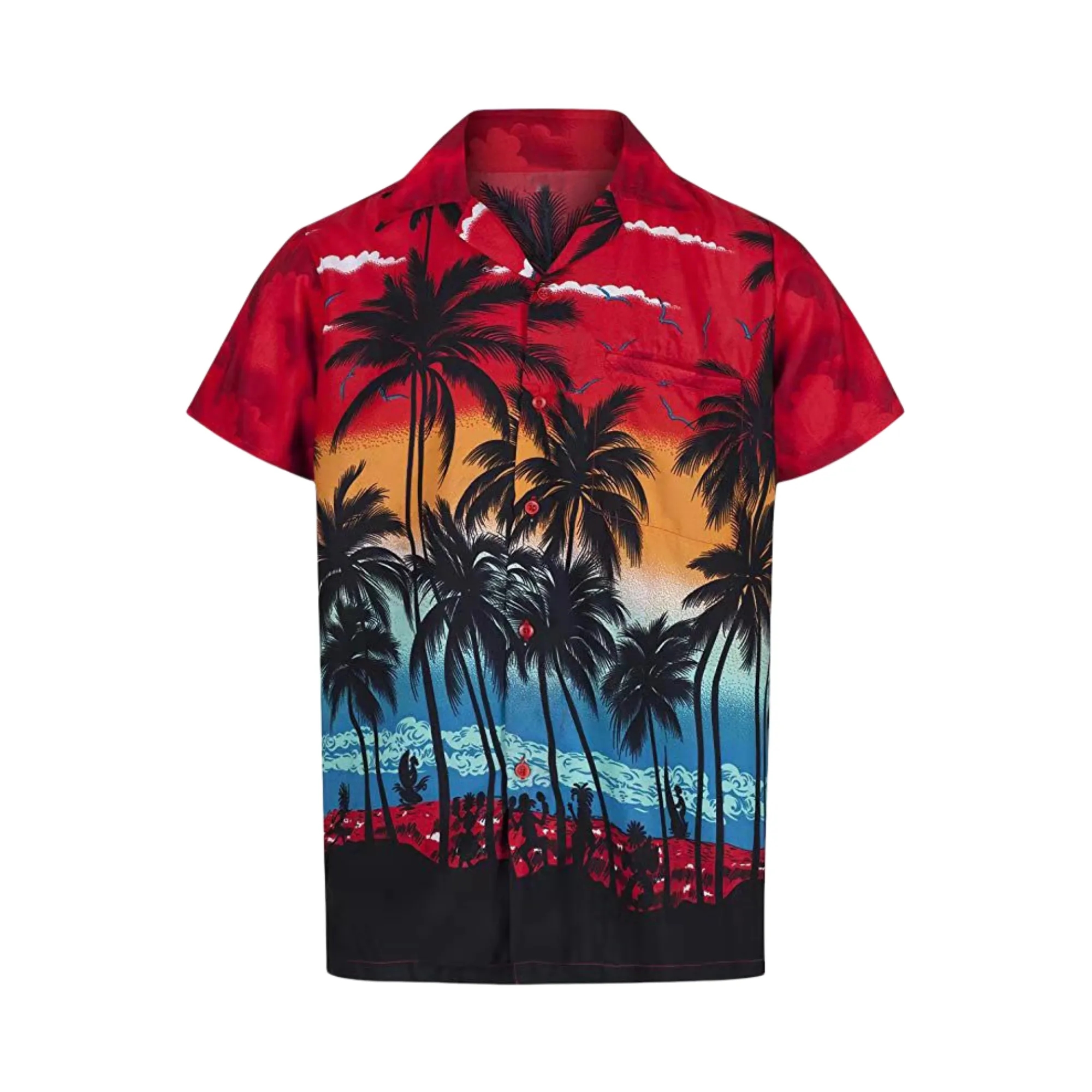 Short Sleeve Hawaiian Print Vacation Shirt 8