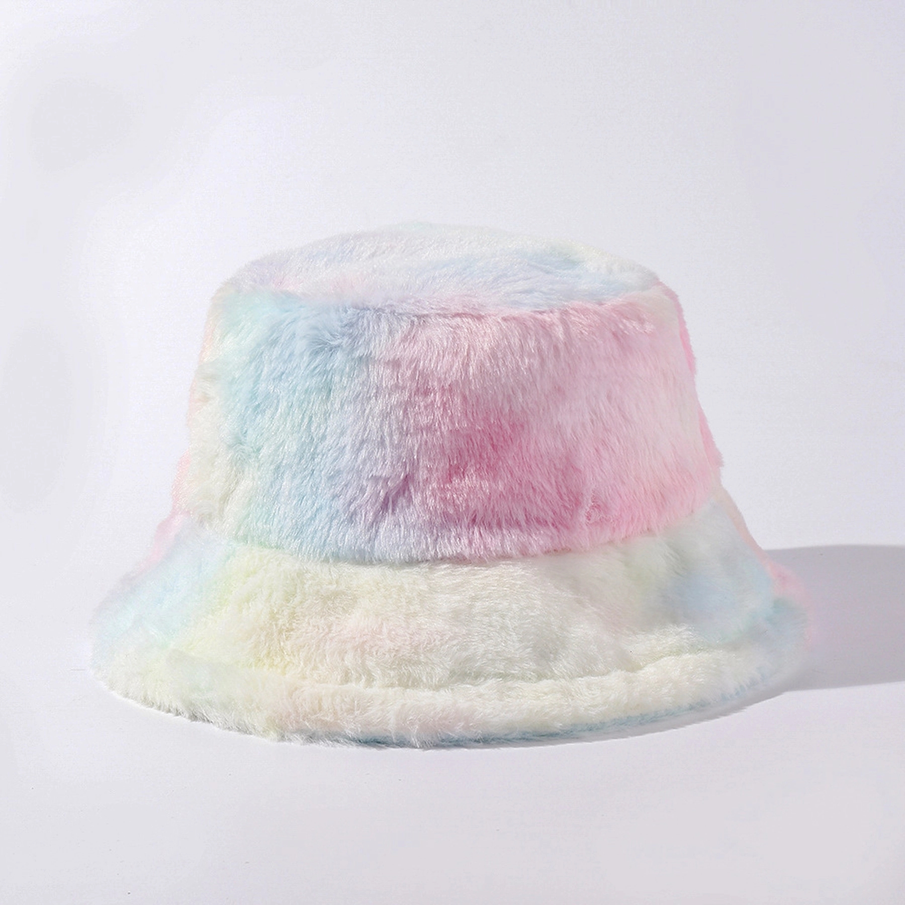 Color Block Fuzzy Bucket Hat 9
