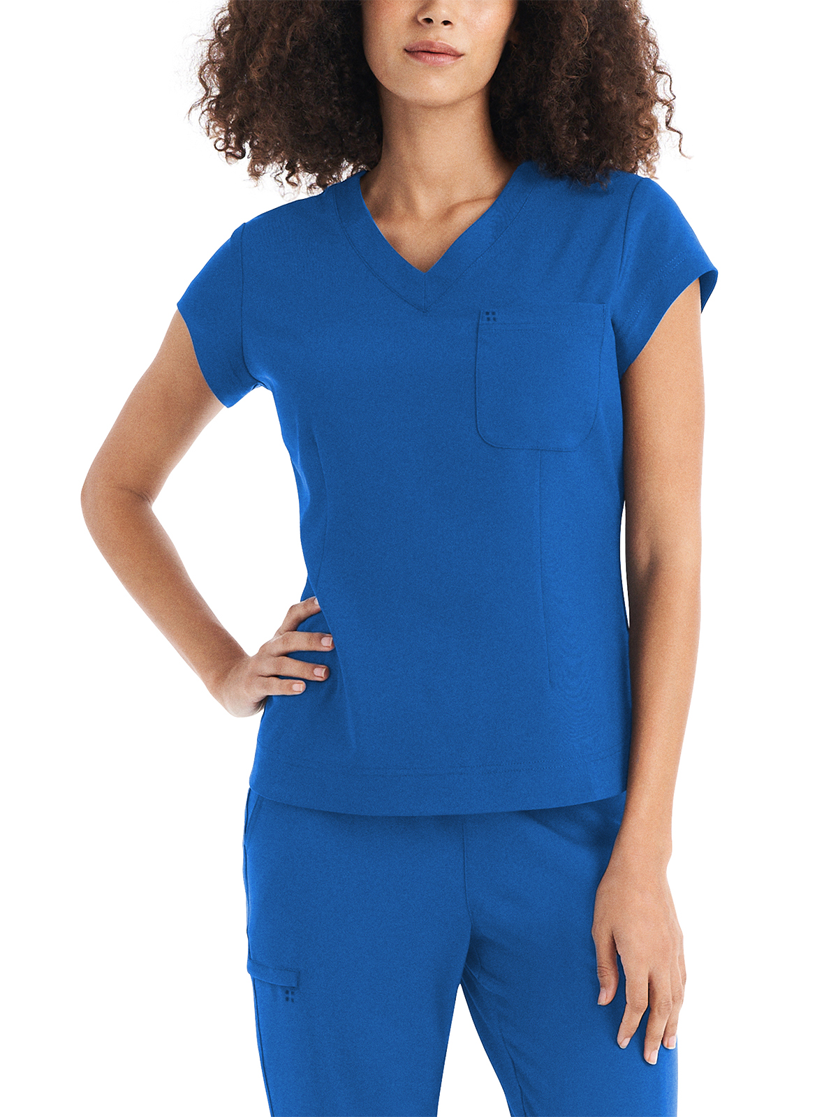 White Cross - CRFT - Women's One-Pocket V-Neck Top 18