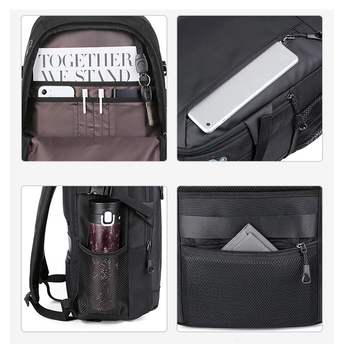 Durable Anti Theft Travel Laptop Backpack With Charging Port 8
