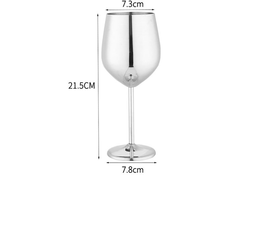 18.5oz PG Stainless Steel Stem Wine Goblet Glass 5