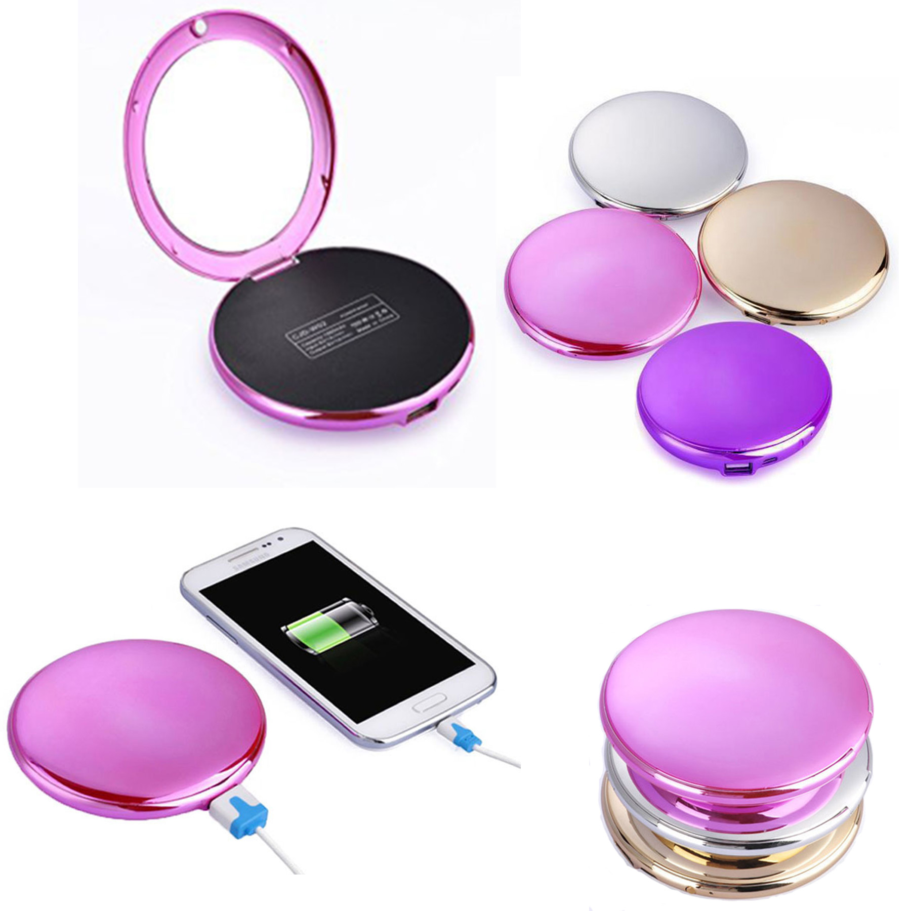 Multi function Fashion Mirror Mobile Charger Super Slim Power Bank 2