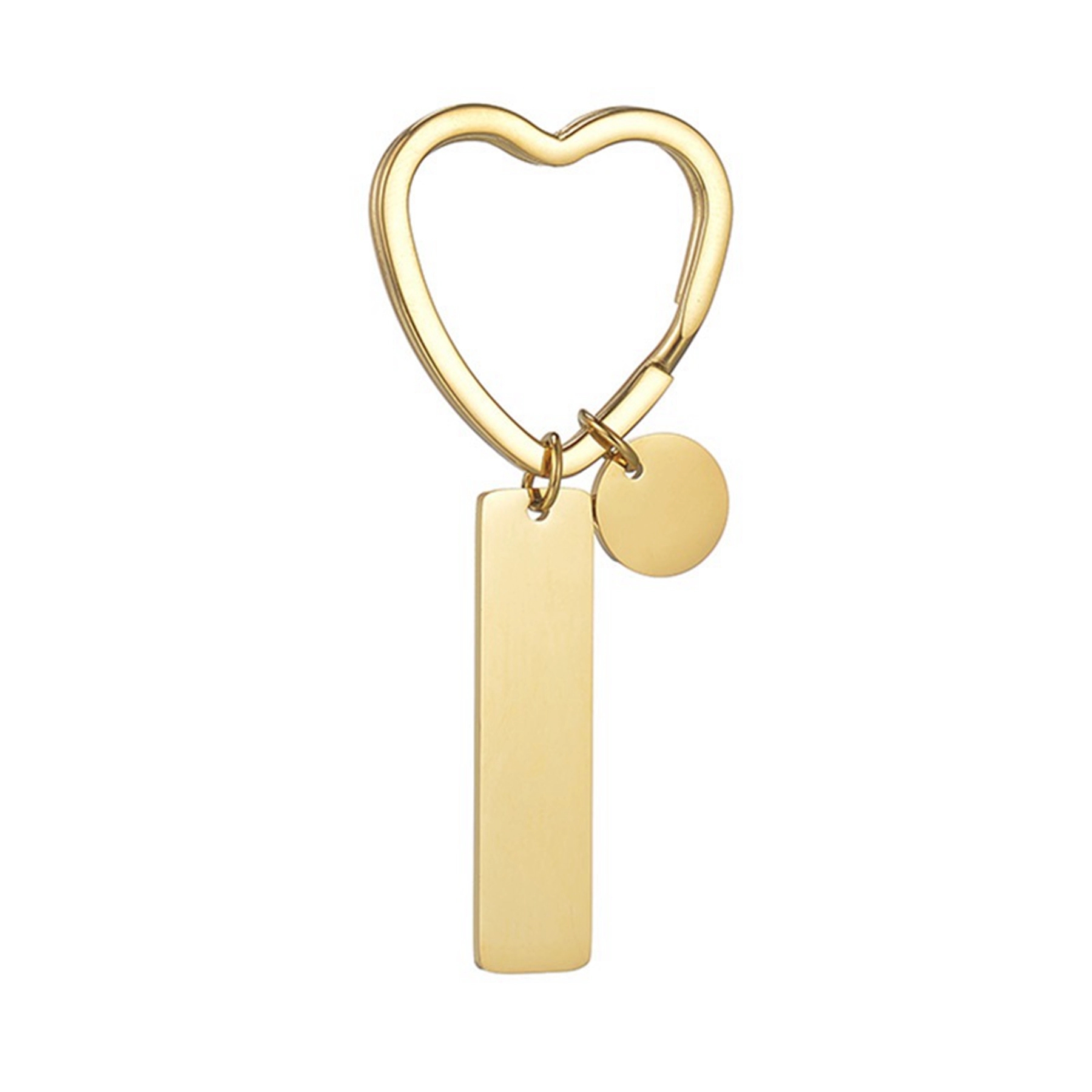 Stainless Steel Heart Shape Key Ring Pendant 4